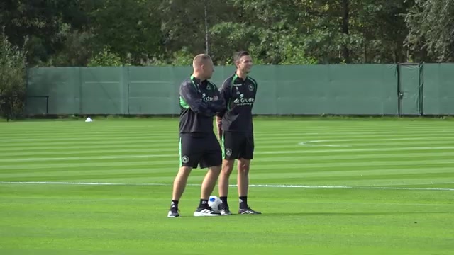 Sparta op het trainingsveld tijdens een eerdere training.