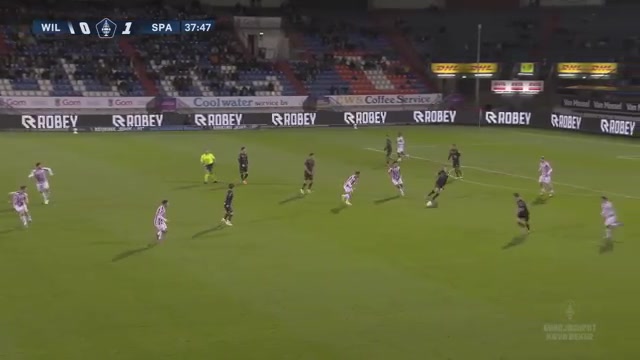 Sparta tijdens een eerdere wedstrijd tegen Willem II in Tilburg